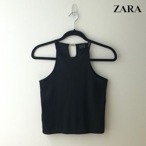ZARA HALTER NECK CROP TOP